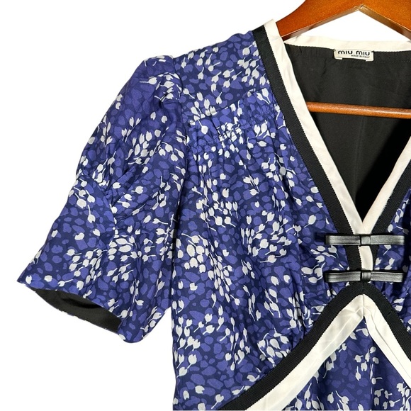 MIU MIU Silk Floral A-Line Dress - Picture 10 of 15